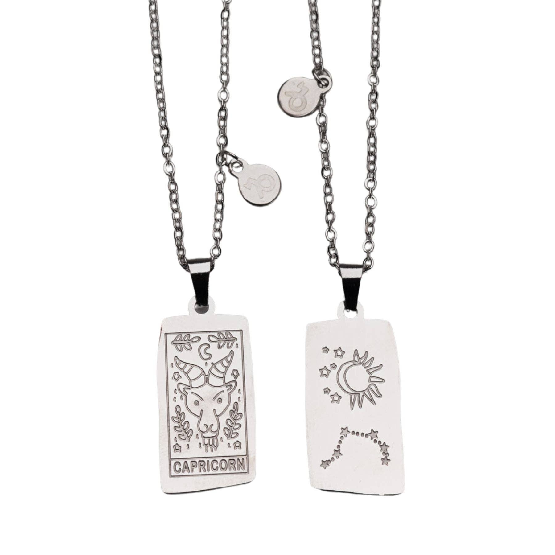 Zodiac Tarot Card & Astrology Necklace: Gold Plated / Leo