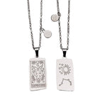 Zodiac Tarot Card & Astrology Necklace: Gold Plated / Capricorn
