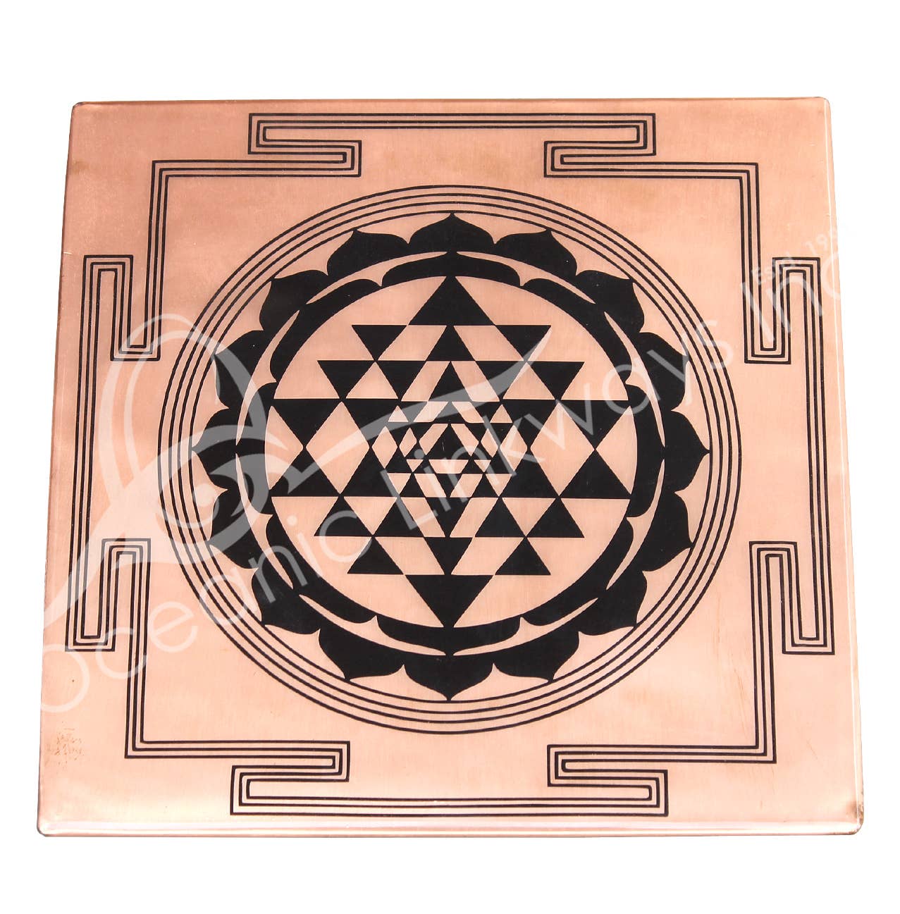 (PC)PLAQUE - COPPER SRI YANTRA 9 X 9"