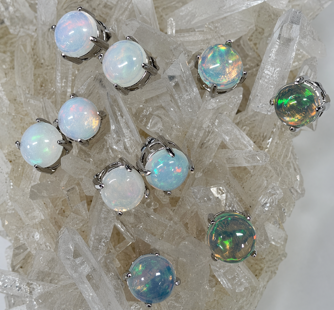 Natural Opal Stud Earring 6mm
