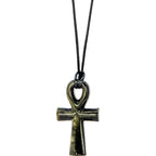 Gemstone Egyptian Ankh Necklace - Goldsheen Obsidian (Each): Goldsheen Obsidian