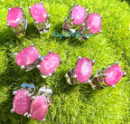 Natural Ruby Stud Earring 4x6mm