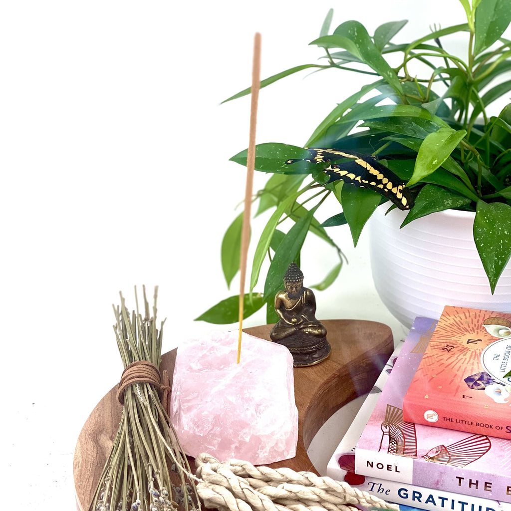Rough Stone Crystal Incense Burner - Incense Holder: Amethyst