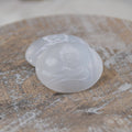 Buddha Engraved Selenite Palm Stone