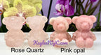 6cm Natural Crystal Teddy Bears Healing Energy