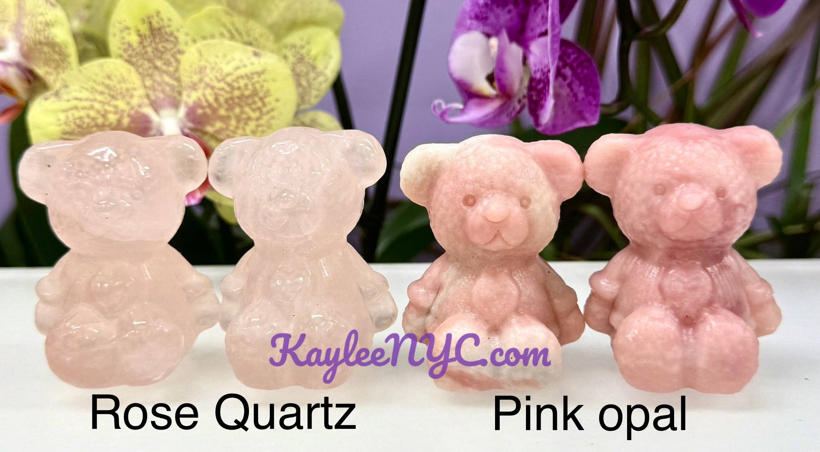 6cm Natural Crystal Teddy Bears Healing Energy