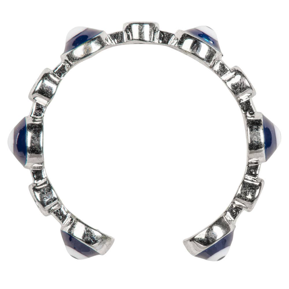 Evil Eye Brass Adjustable Ring