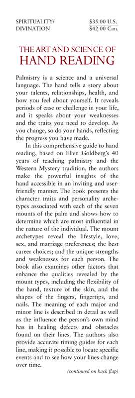 Art and Science of Hand Reading by Ellen Goldberg: Hardcover 544 pages / English