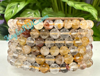 6mm Natural Golden Healer Crystal Healing Stretch Bracelet