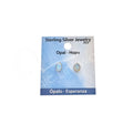 STERLING SILVER - EARRING STUDS OPAL OVAL 7 MM L