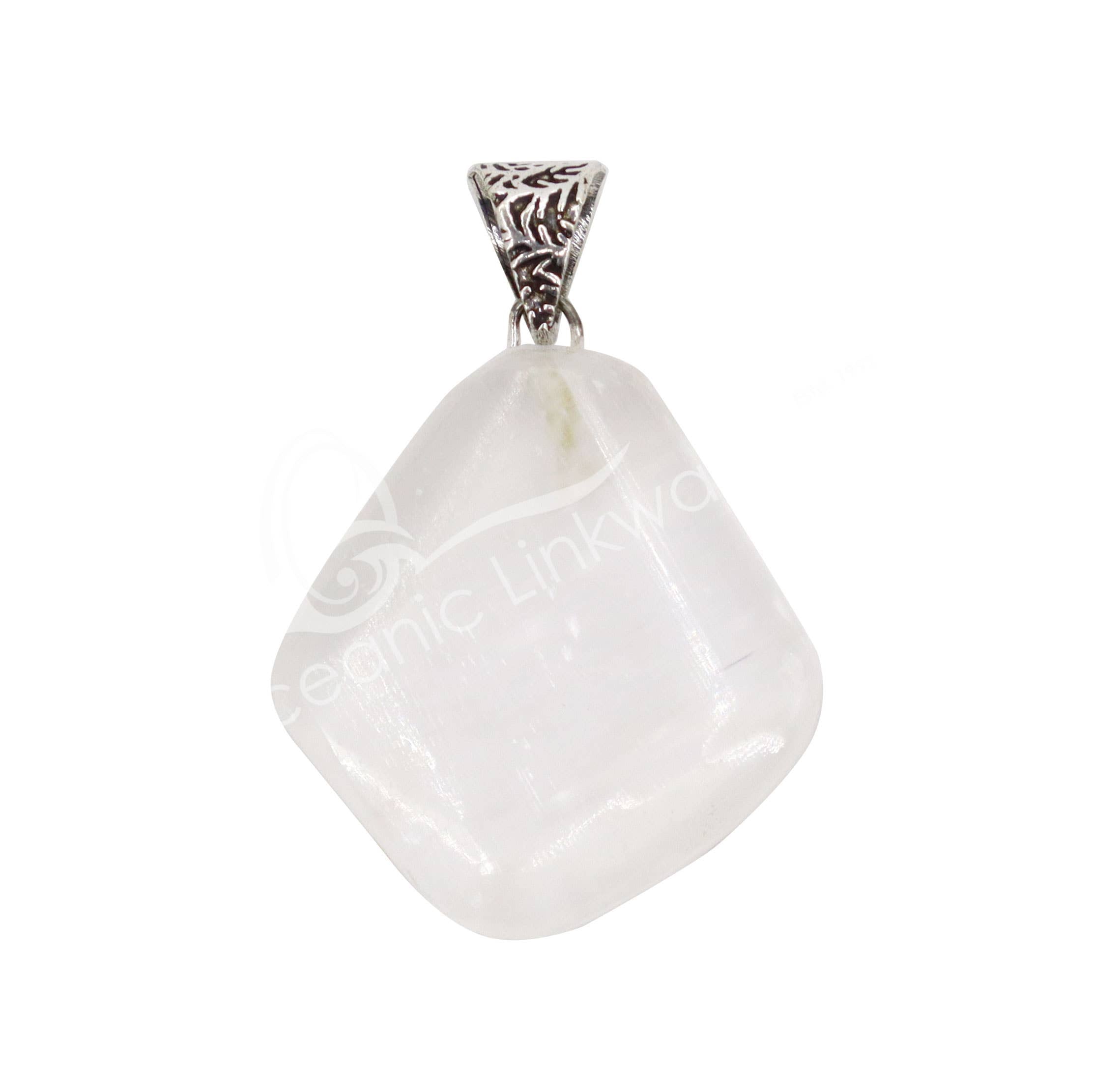 PENDANT - SLICE SELENITE 1.25-1.5"
