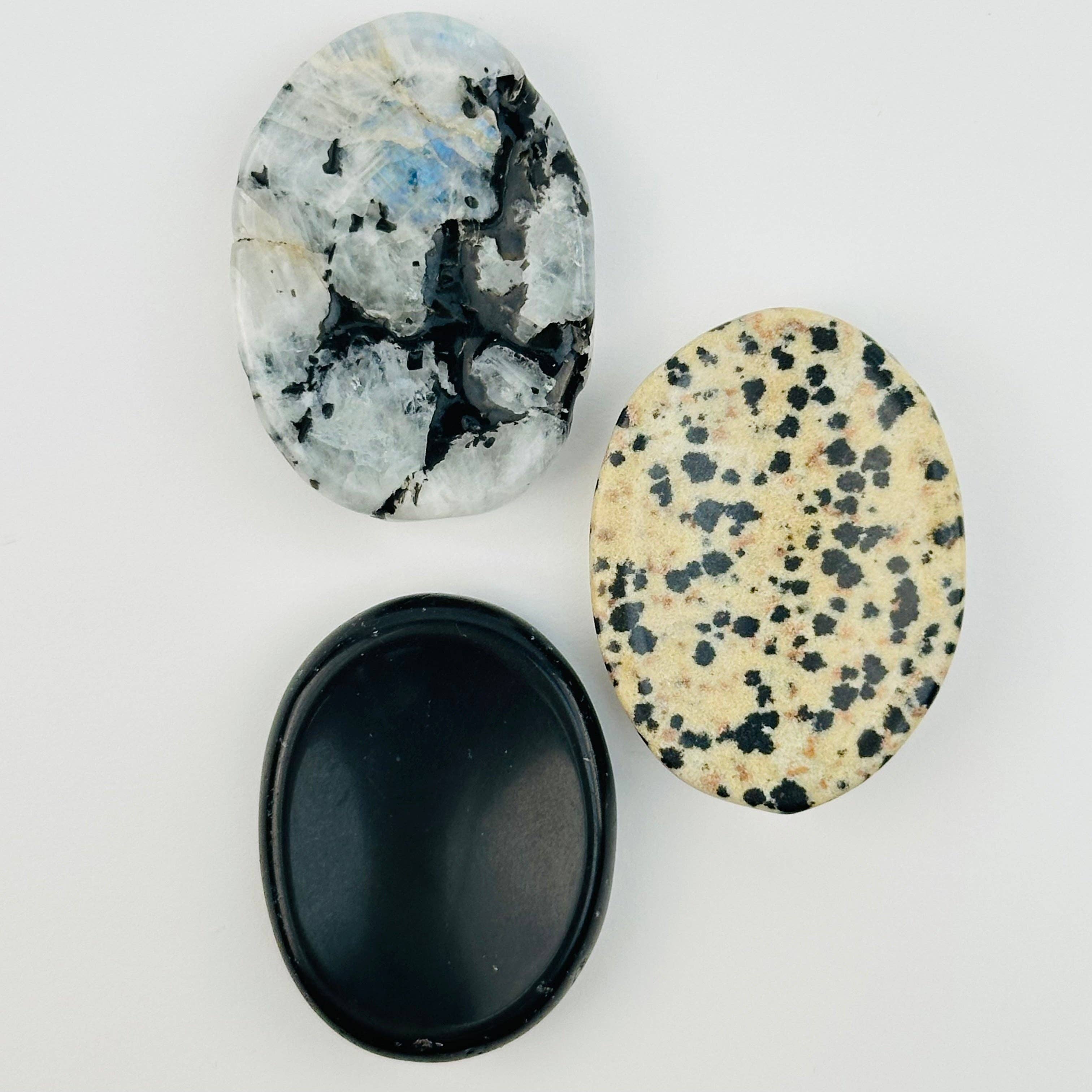 Gemstone Worry Stone - Finger Massage Stone Crystal Palm Stones: Red Jasper / 1pc