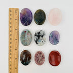 Gemstone Worry Stone - Finger Massage Stone Crystal Palm Stones: Pyrite / 1pc