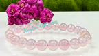 8mm Aura Rose Quartz Crystal Healing Stretch Bracelet 7.5"