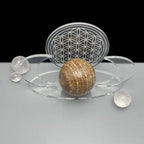 Acrylic Sphere Crystal Holder Moons - Flower of Life