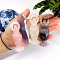 Crystal Gemstone Earth Goddess Stand - You Choose Stone: Crystal Quartz