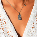 Zodiac Tarot Card & Astrology Necklace: Gold Plated / Leo