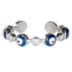 Evil Eye Brass Adjustable Ring