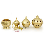 Burner - Hanging Brass Burner, Jali 2.5"Hx2"D