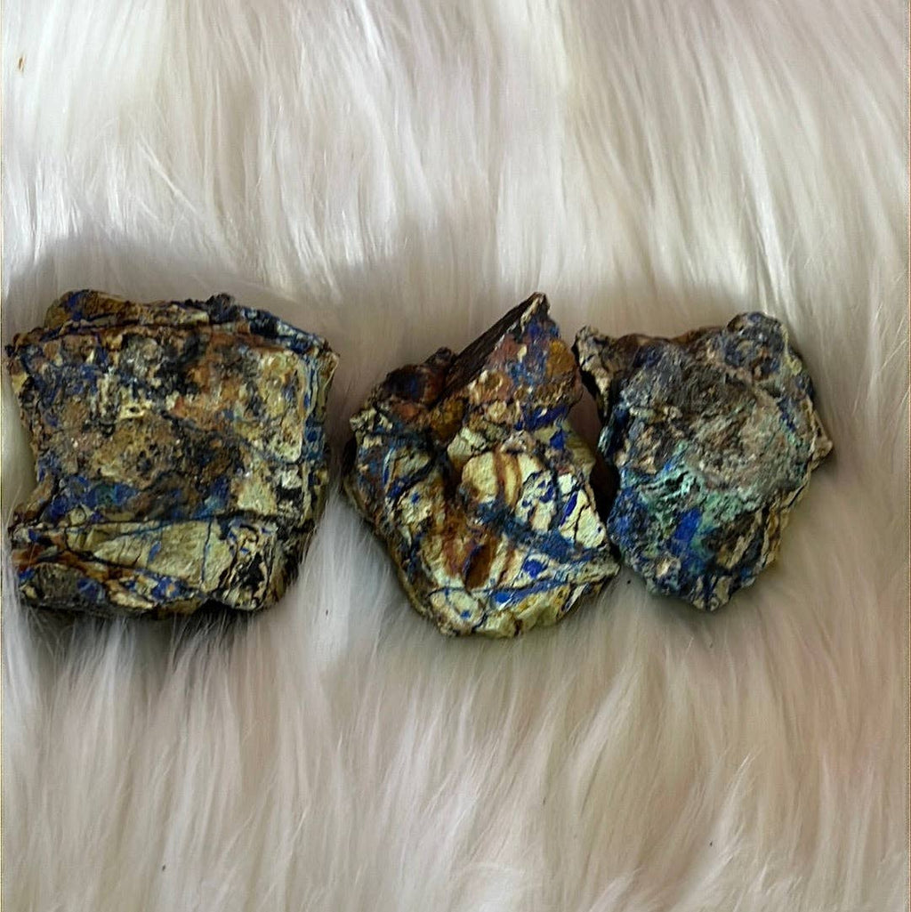 Raw Azurite Malachite healing stone: Big