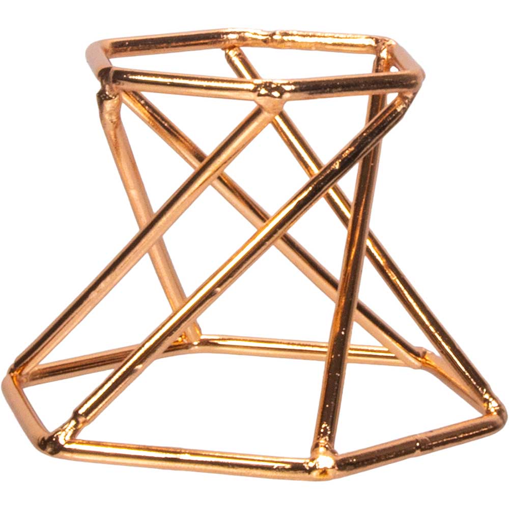Metal Gemstone Sphere Stand Twist - Copper (Each): Copper