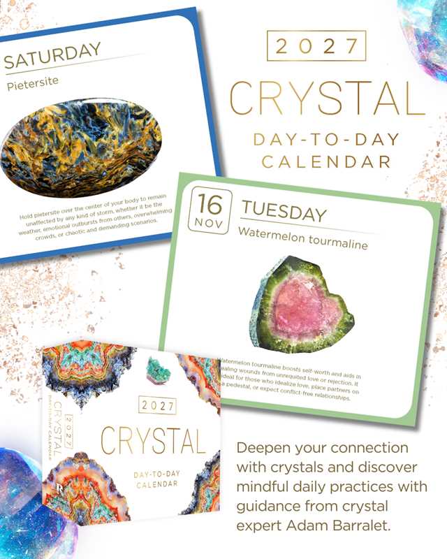 2027 Crystal Day-to-Day Calendar by Adam Barralet: Calendar 736 pages / English