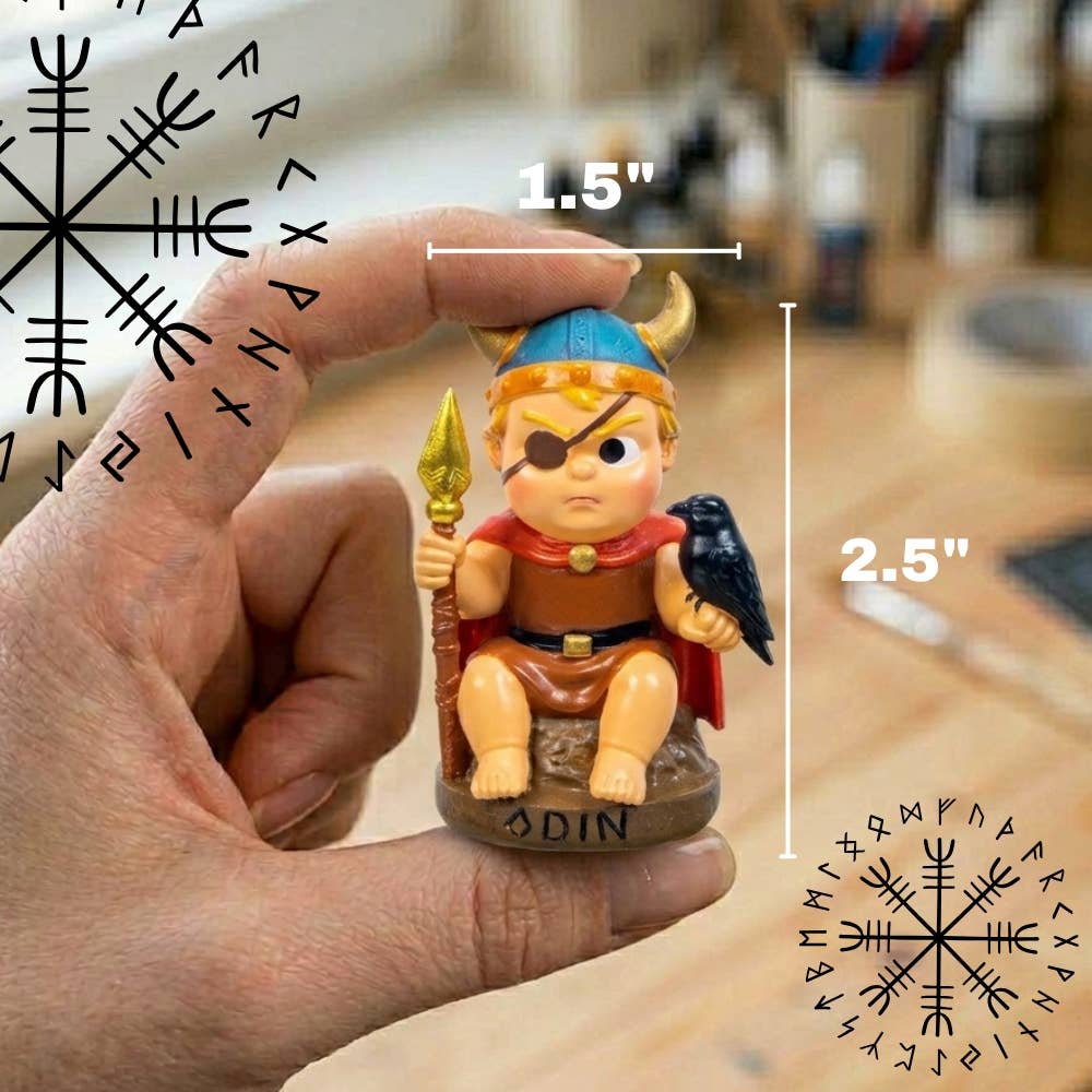 Polyresin Baby Viking Figurine - Odin (Each)