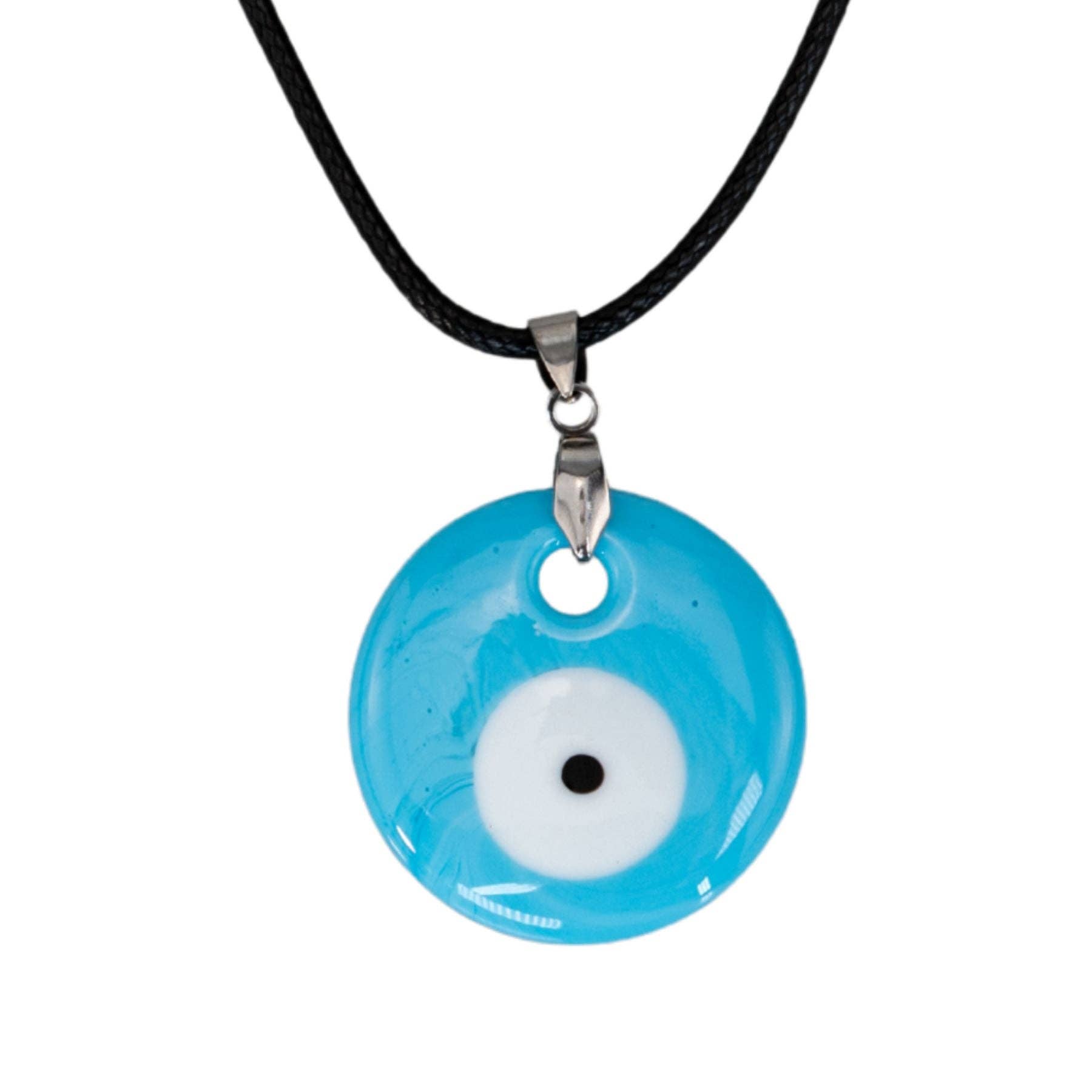 Evil Eye Necklace.: Dark Blue