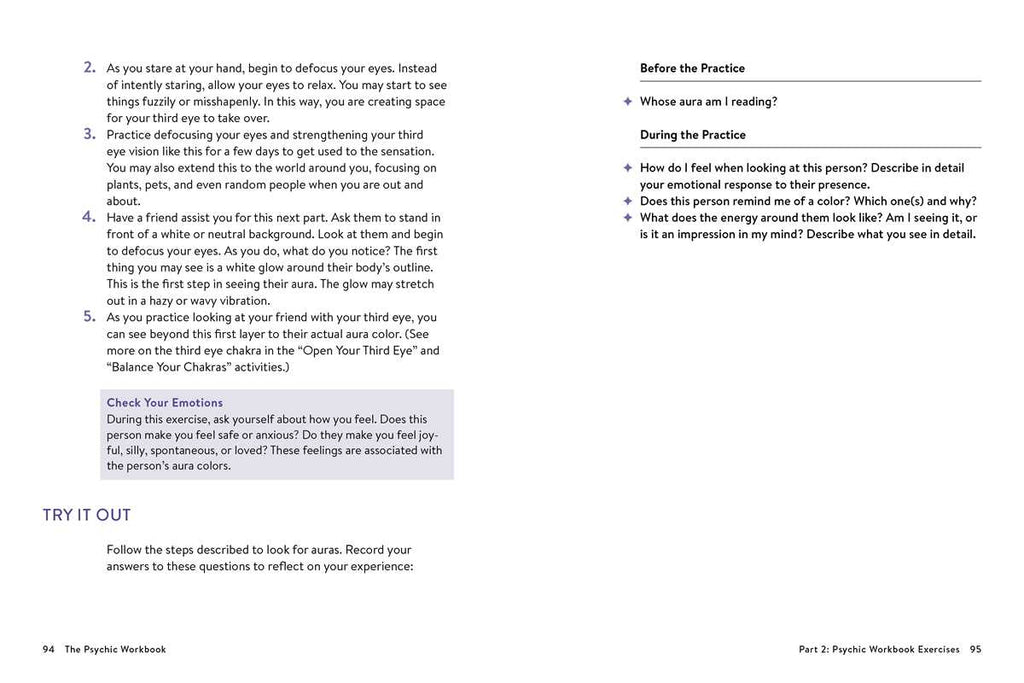 Psychic Workbook by Mystic Michaela: Paperback 256 pages / English