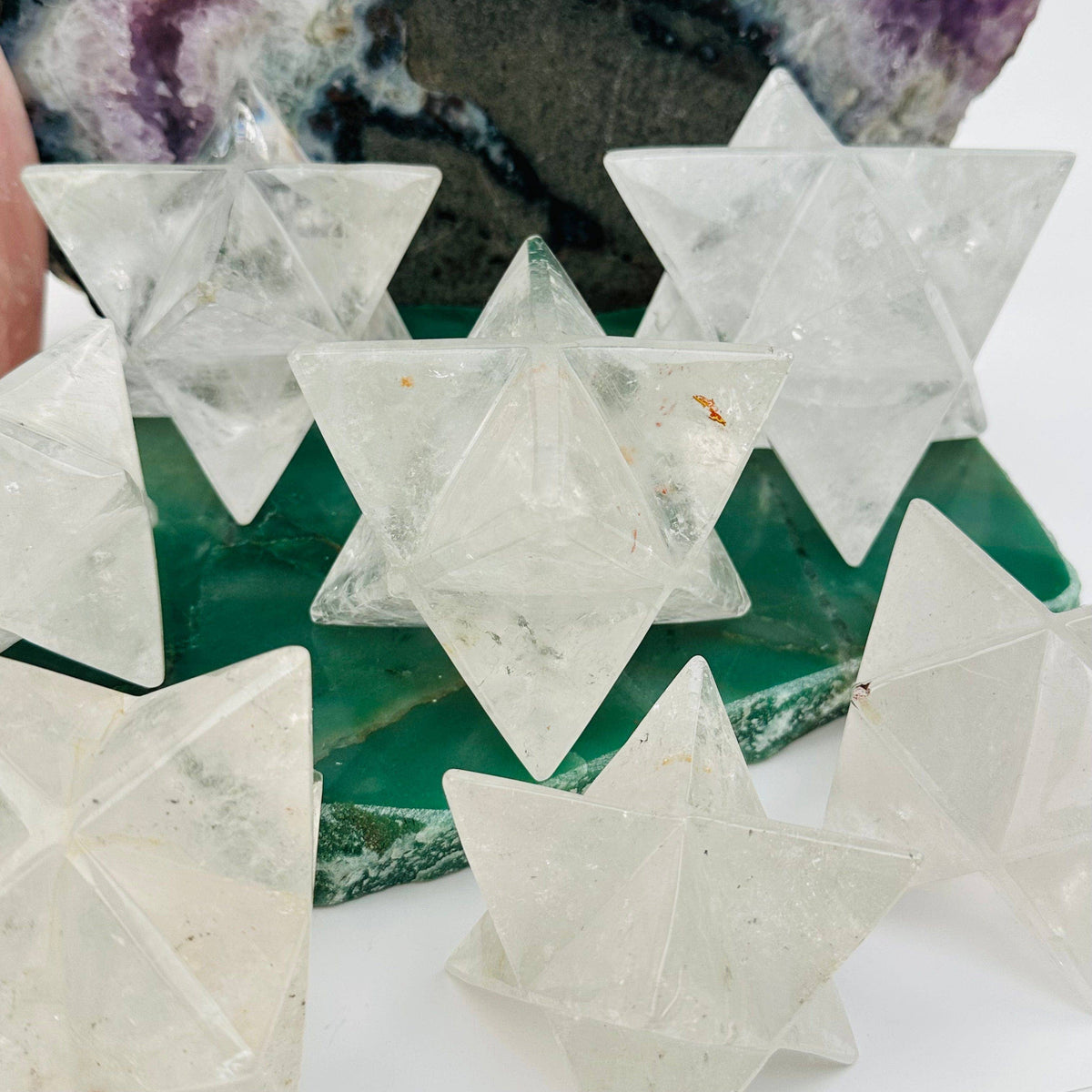 Crystal Quartz Merkabah Star: 600-800g
