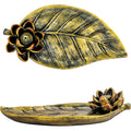 Polyresin Incense Holder - Lotus & Leaf (Each): Lotus & Leaf