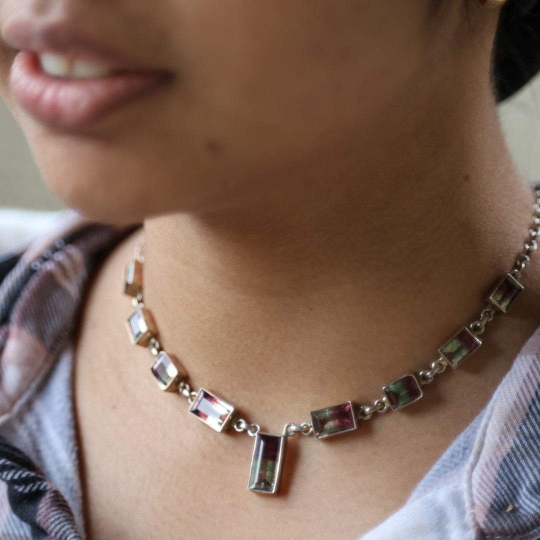 Watermelon Tourmaline Necklace