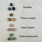Crystal Gemstone Dice - YOU CHOOSE STONE -: Rose Quartz