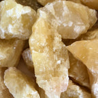 Raw Yellow Calcite stone: 2.5 in