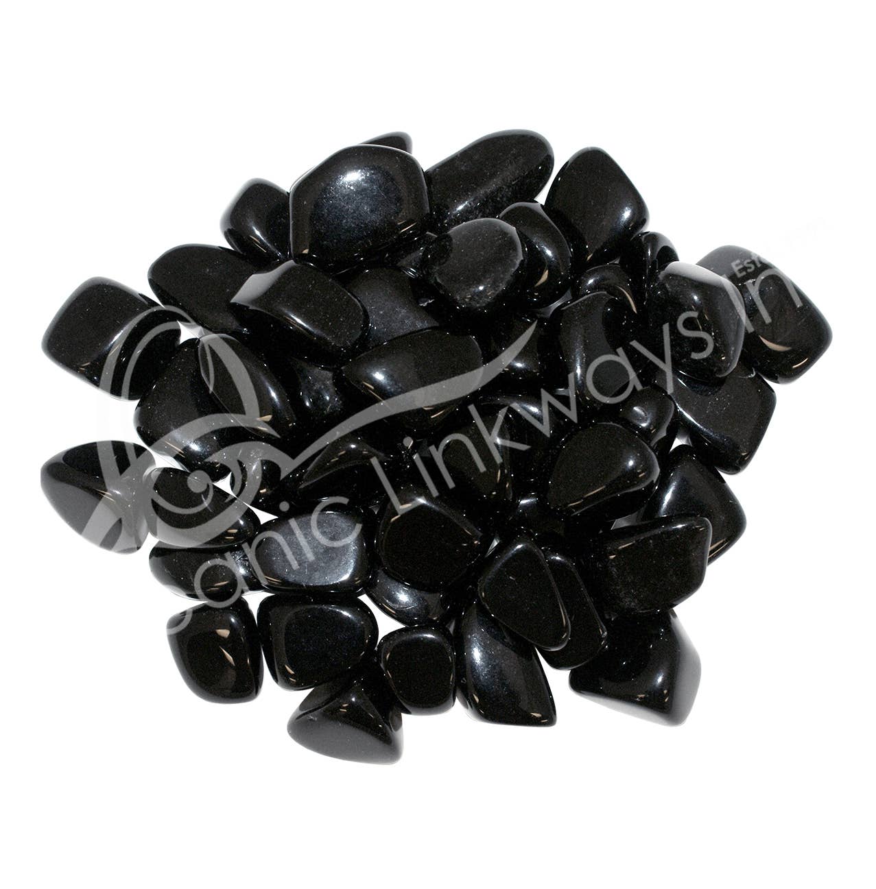 TUMBLED STONES - OBSIDIAN, BLACK A/B 20-30 MM (KG)