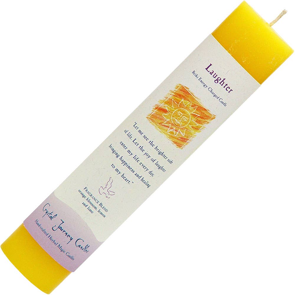 Reiki Herbal Pillar Candle Laughter (Each)