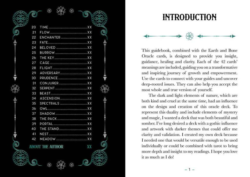 Earth & Bone Oracle by Sirian Shadow: Flashcards 112 pages / English