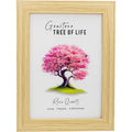 Wood Picture Frame Gemstone Tree of Life - Rose Quartz: Rose quartz