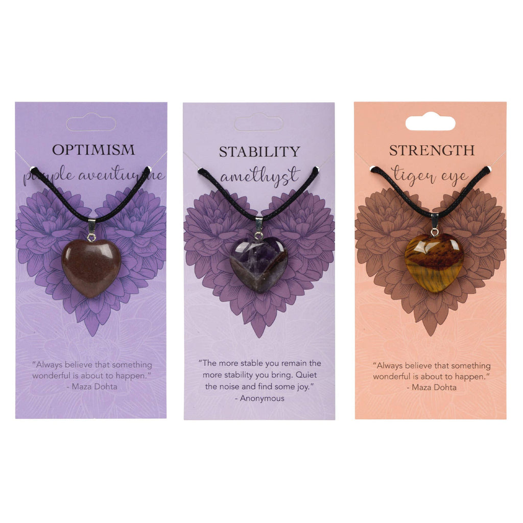 Heart Pendants: Strength (Tiger Eye)