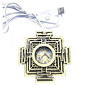 (PC)LIGHT BASE - WOOD LED USB WHITE LIGHT SRI YANTRA 4-4.5"