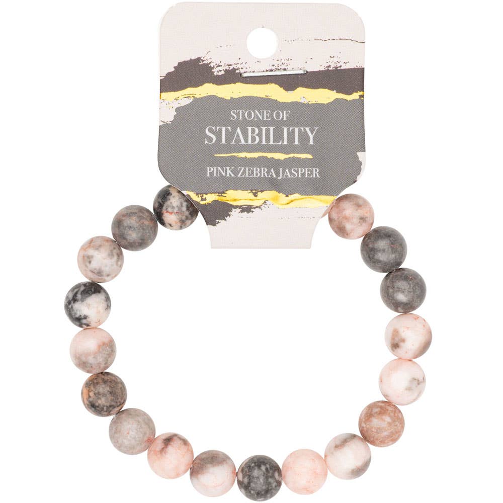 8mm Crystal Gemstone Energy Bead Stretch Bracelets: Labradorite
