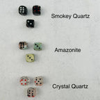 Crystal Gemstone Dice - YOU CHOOSE STONE -: Rose Quartz