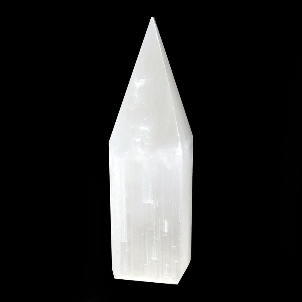 Selenite Crystal Tower Obelisk Point -Stone Generator