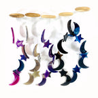 Crystal Agate Moon and Star Wind Chime - 5 Color Options: Blue