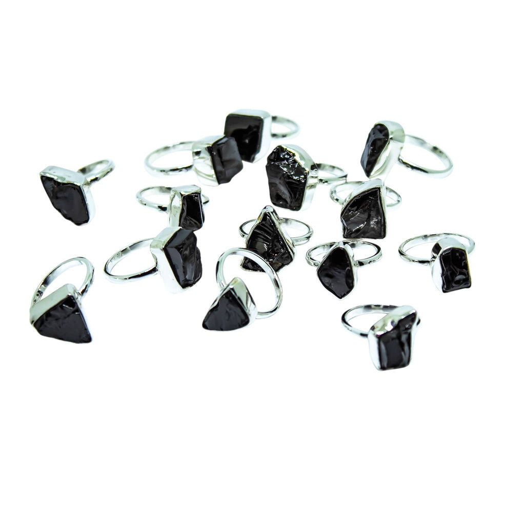 Shungite Elite Sterling Silver Ring Size 6 7 8: 8