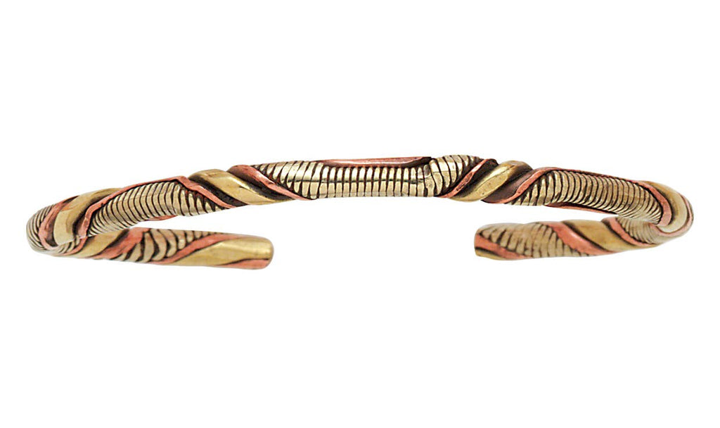 Bracelet, Copper 3 Metals Rnd (2) 90209