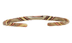 Bracelet, Copper 3 Metals Rnd (2) 90209