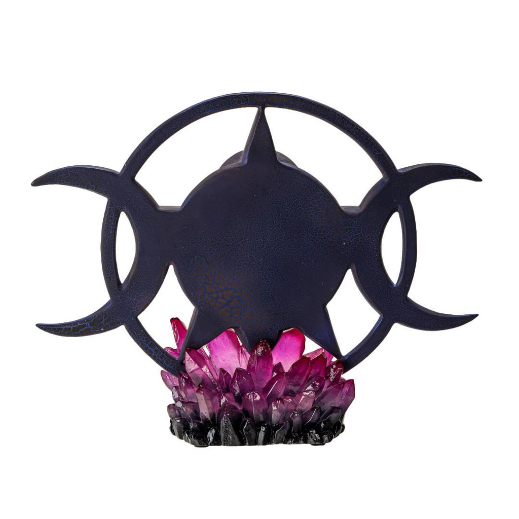Triple Moon Spiral Goddess with LED Base