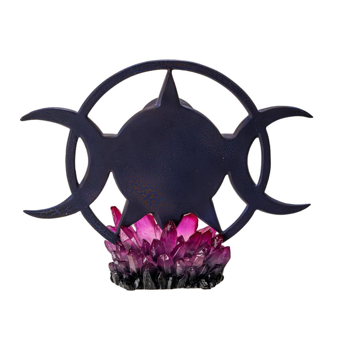Triple Moon Spiral Goddess with LED Base