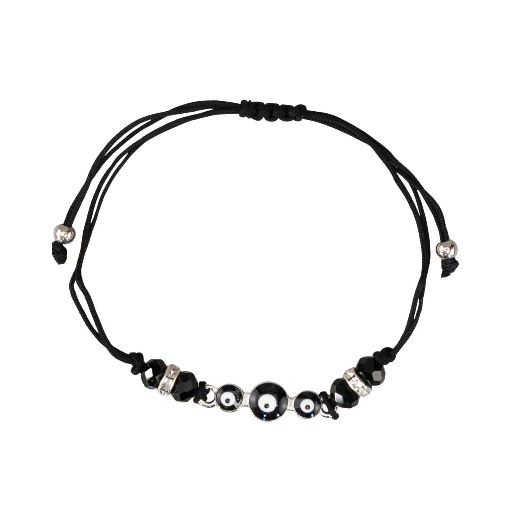 Evil Eye Knot Bracelet: Black